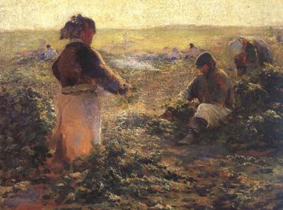 Leon Wyczolkowski Digging Beets (nn02) Norge oil painting art